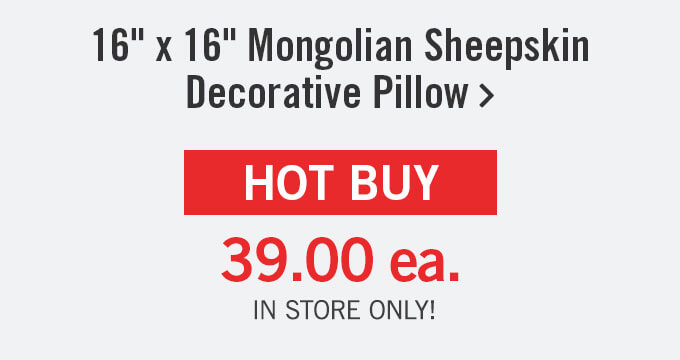 Mongolian Sheepskin Decorative Pillow.