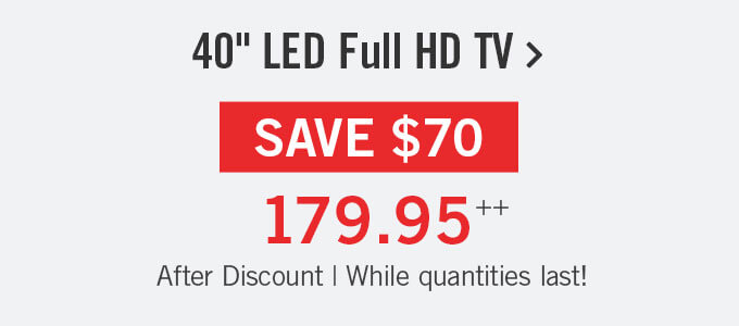 40" LED Full HD TV.