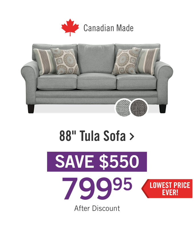 88 inch Tula sofa.