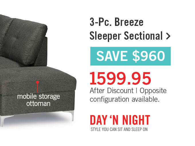 3-Pc. Breeze Sleeper Sectional.