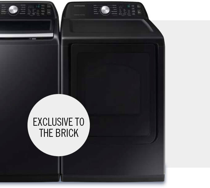 5.3 Cu. Ft. Top-Load Washer and 7.4 Cu. Ft. Electric Dryer.
