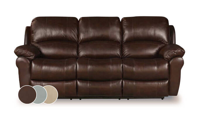 Kobe Genuine Leather Reclining Sofa.
