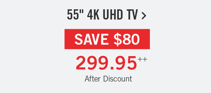 55" 4K UHD LED Television.