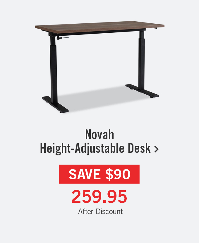 Novah height-adjustable desk.