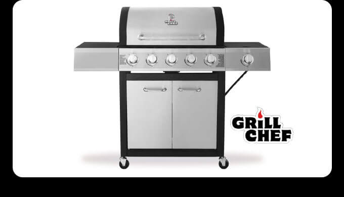 72,000-BTU Propane Gas Barbecue.