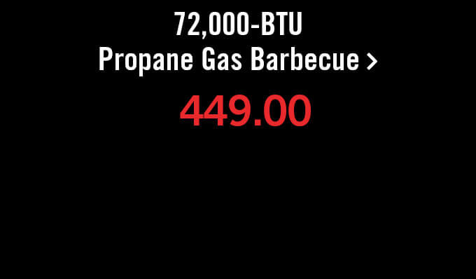 72,000-BTU Propane Gas Barbecue.