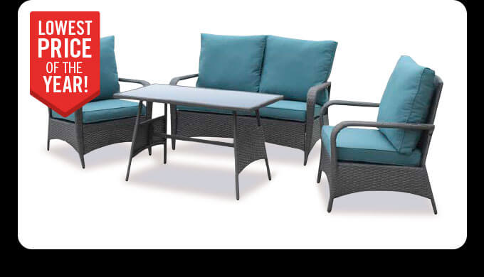 4-Pc. Nassau Patio Conversation Set.