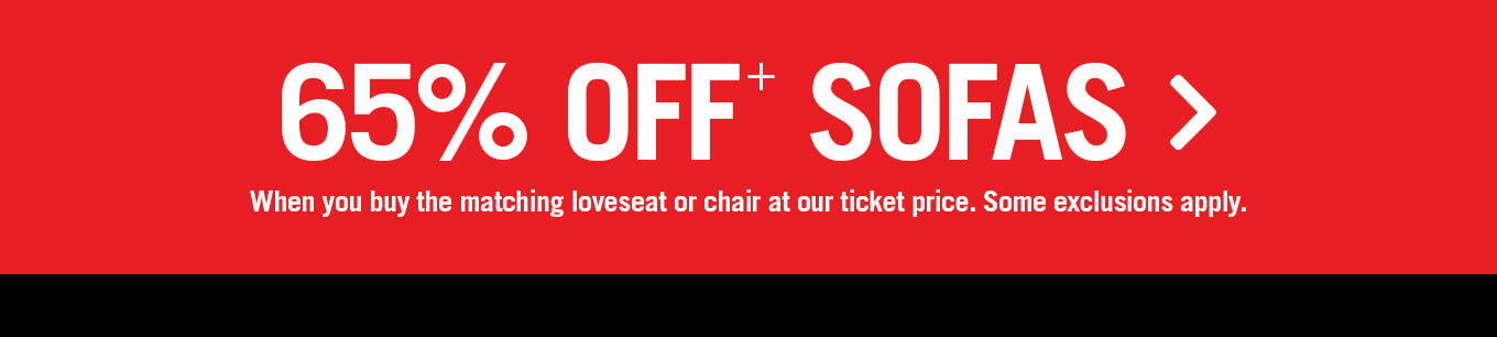 65% off sofas.