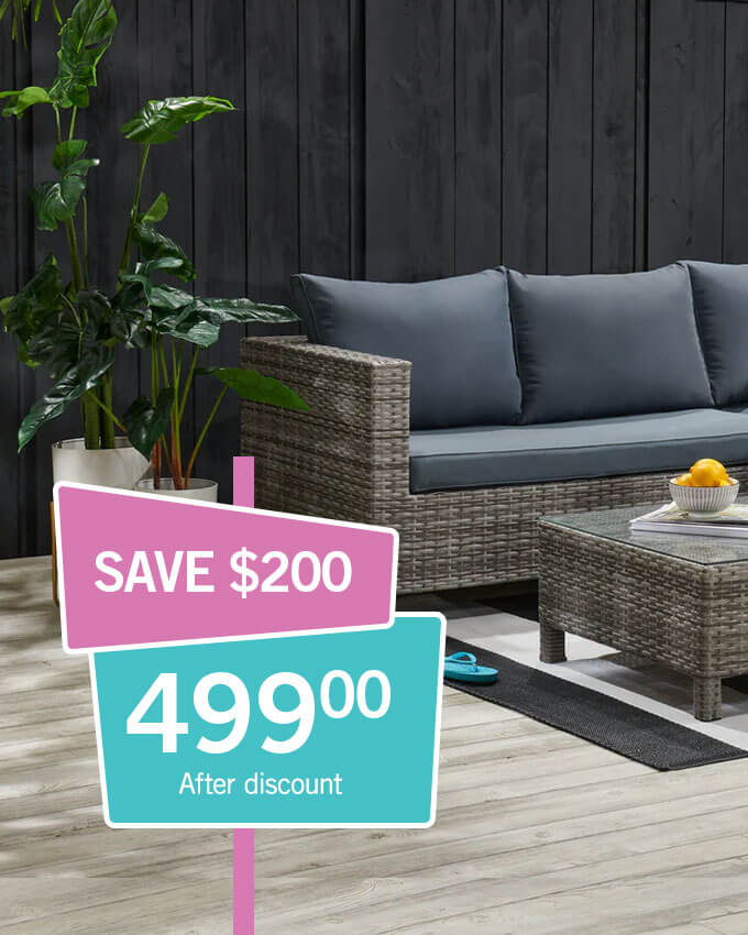 3-Pc. Athens Patio Lounger Sectional Set.