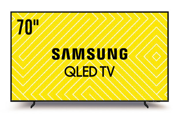 70" 4K UHD Smart QLED TV.