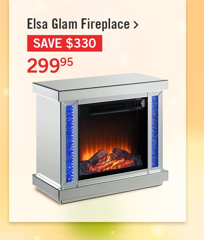 Elsa Glam Led Electric Fireplace