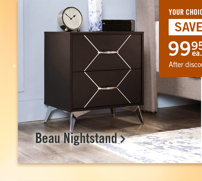 Beau Bedside 2-Drawer Nightstand