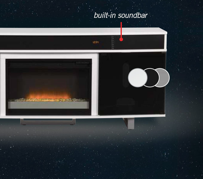 72" Odesos Fireplace TV Stand.
