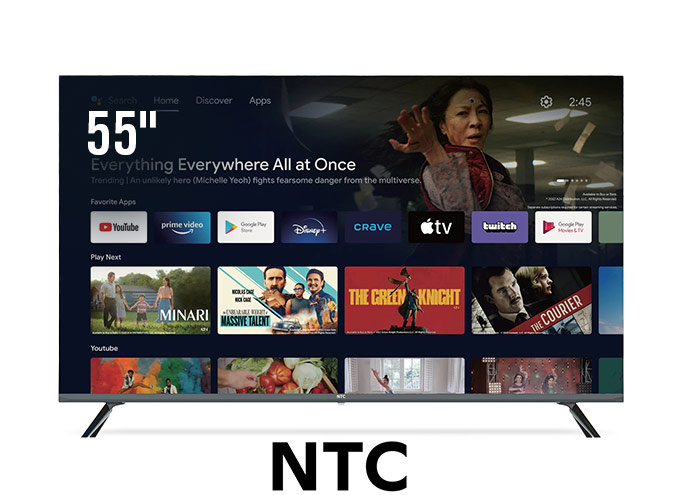 NTC 55" UHD Smart Android TV.