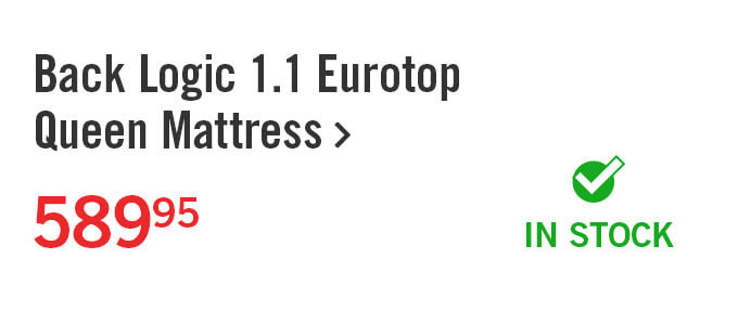 Back Logic 1.1 Eurotop Luxury Firm Queen Mattress.
