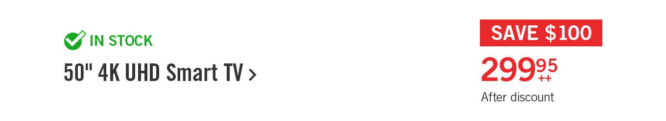 50" UHD Smart Android TV.