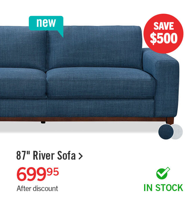 87" River Sofa.