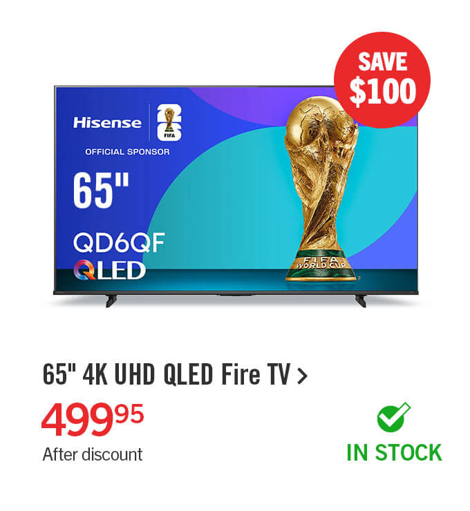 65" 4K UHD QLED Fire TV.