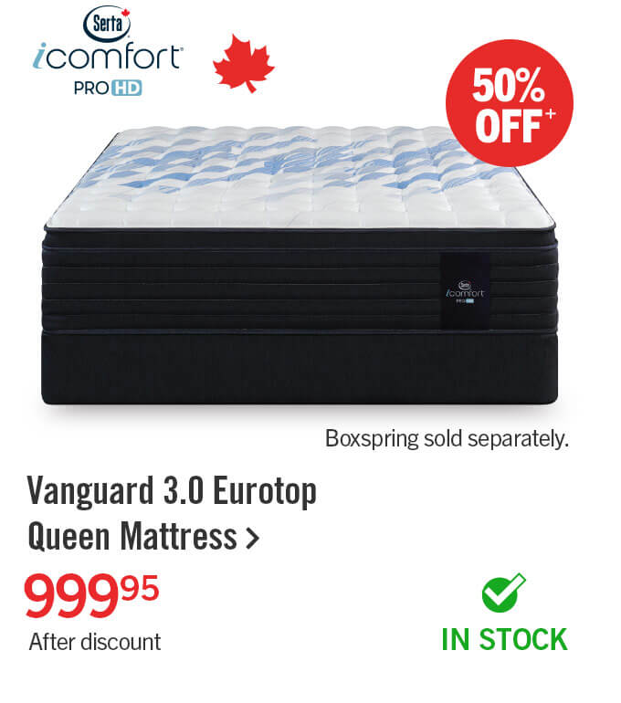 Vanguard 3.0 Eurotop Queen Mattress.