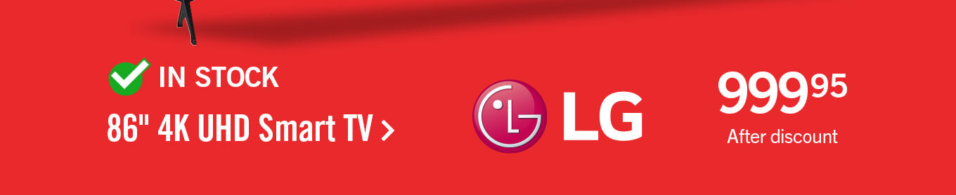 86" 4K UHD Smart TV.