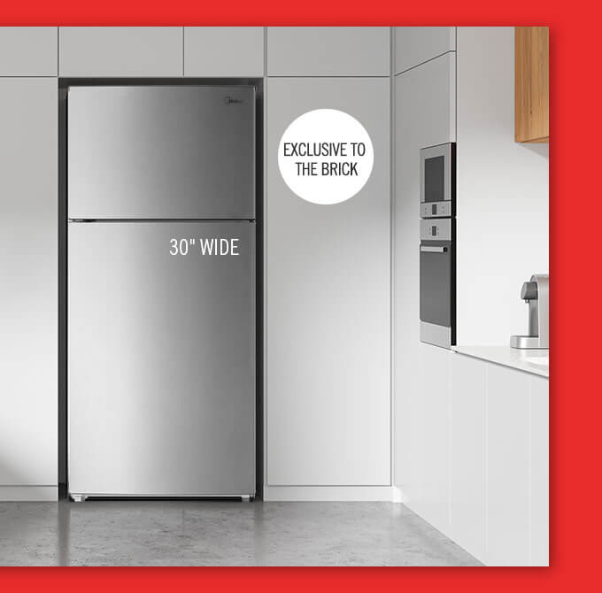 18-cu. ft. Stainless Steel Top-Freezer Fridge.