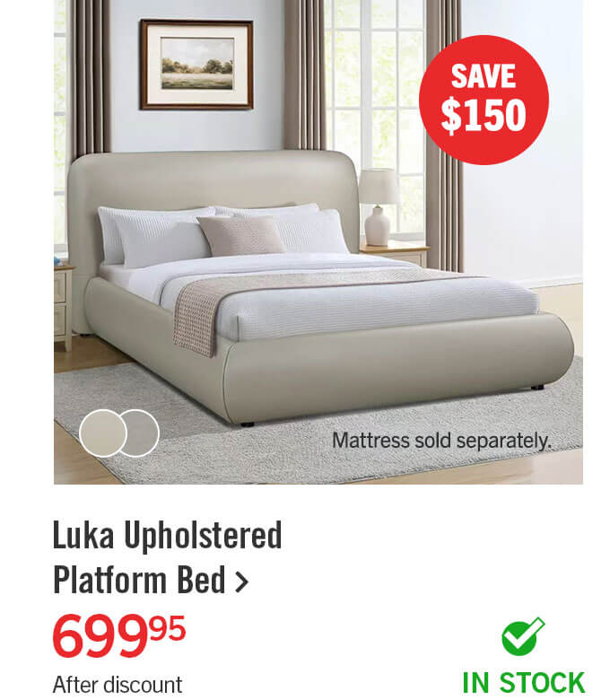 Luka Upholstered Platform Bed.