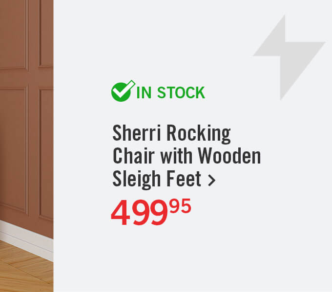 Sherri Rocking Chair with Wooden Sleigh Feet.