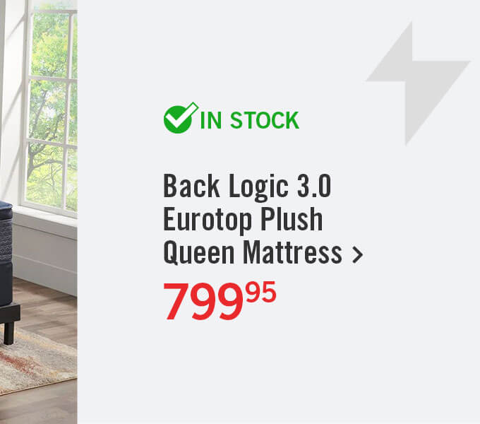Back Logic 3.0 Eurotop Plush Queen Mattress.