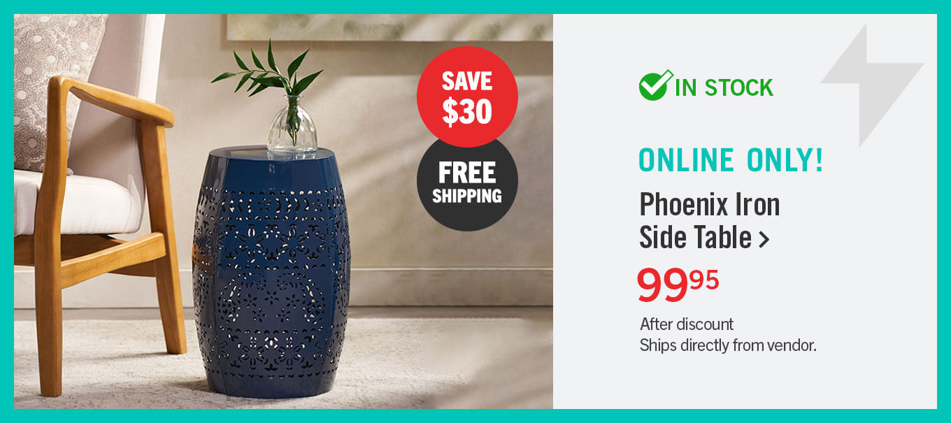 Phoenix Iron Side Table.