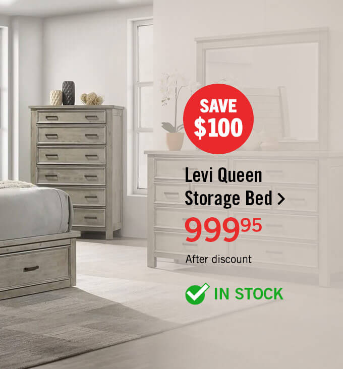 Levi Queen Storage Bed.