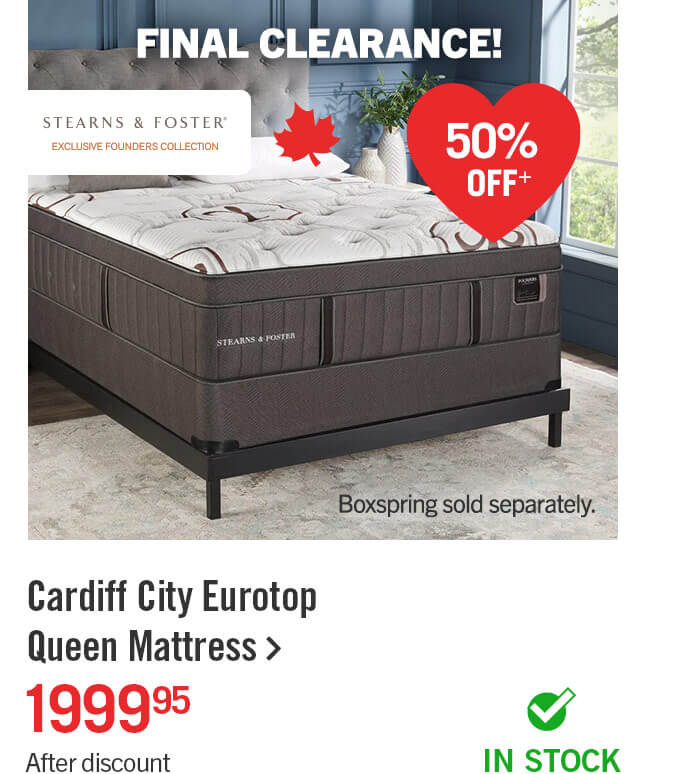 Cardiff City Eurotop Queen Mattress.