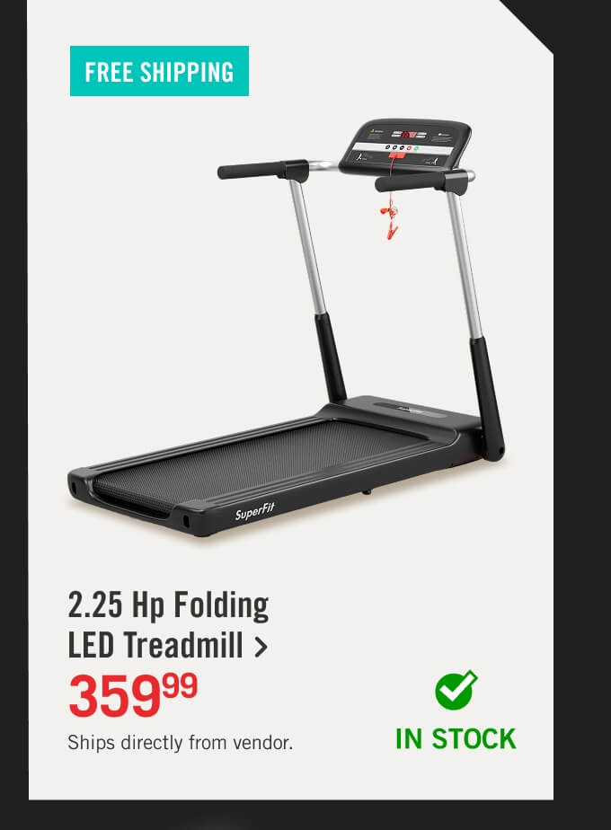 2.25 Hp Folding LED Treadmill.