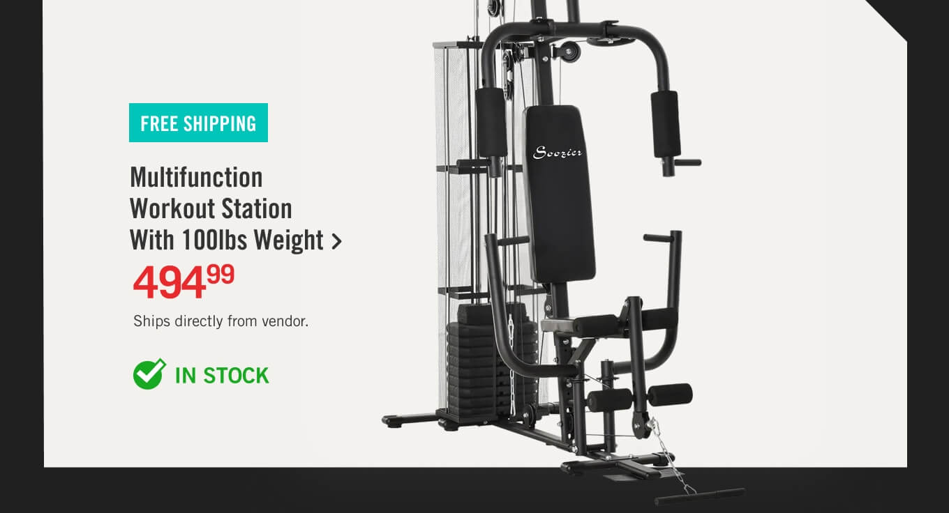 Multifunction Workout Station With 100lbs Weight.