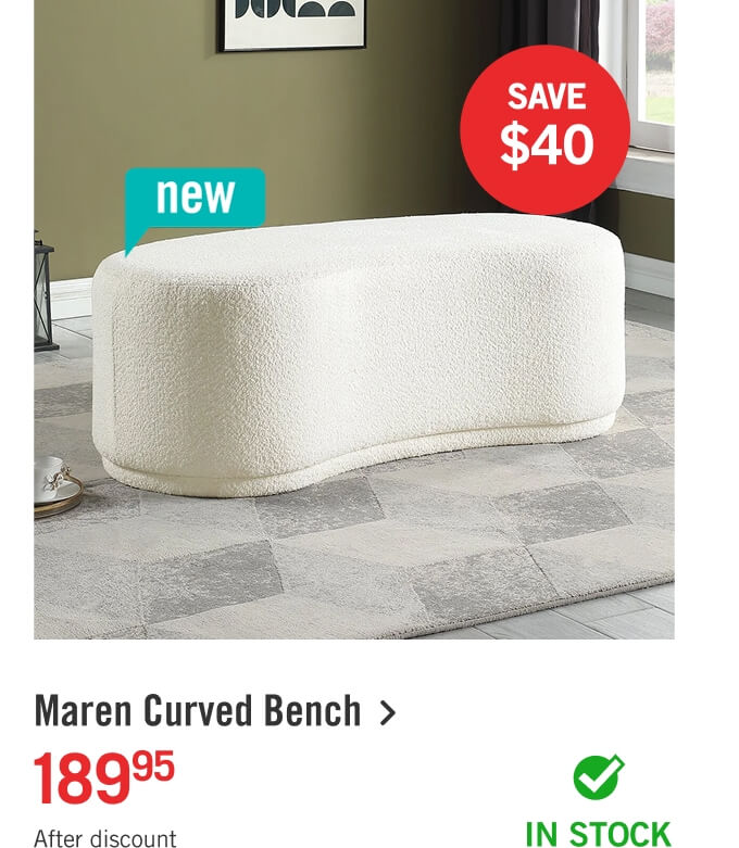 Maren Curved Bench.