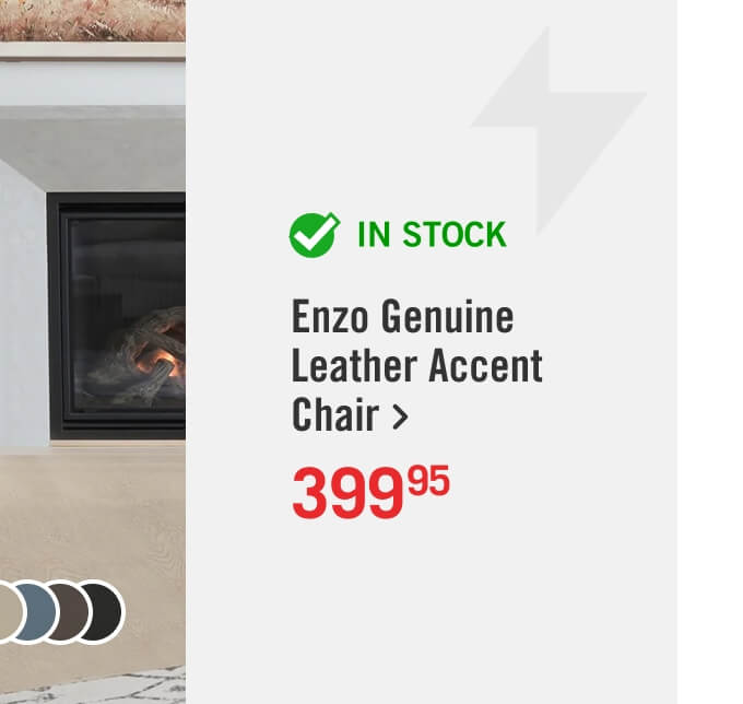 Enzo Genuine Leather Accent Chair.