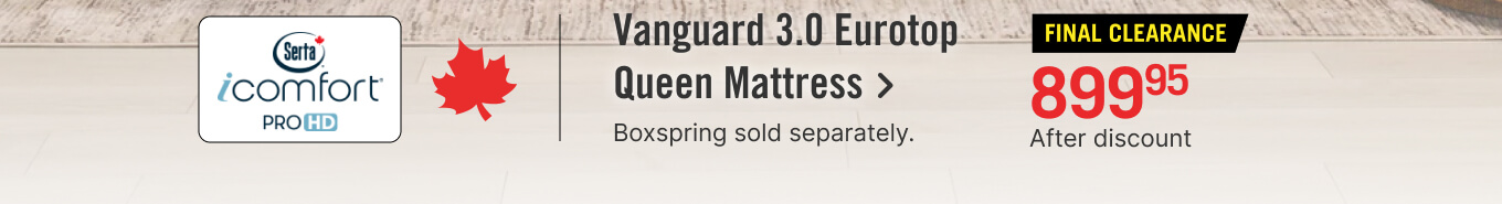 Vanguard 3.0 Eurotop Queen Mattress.
