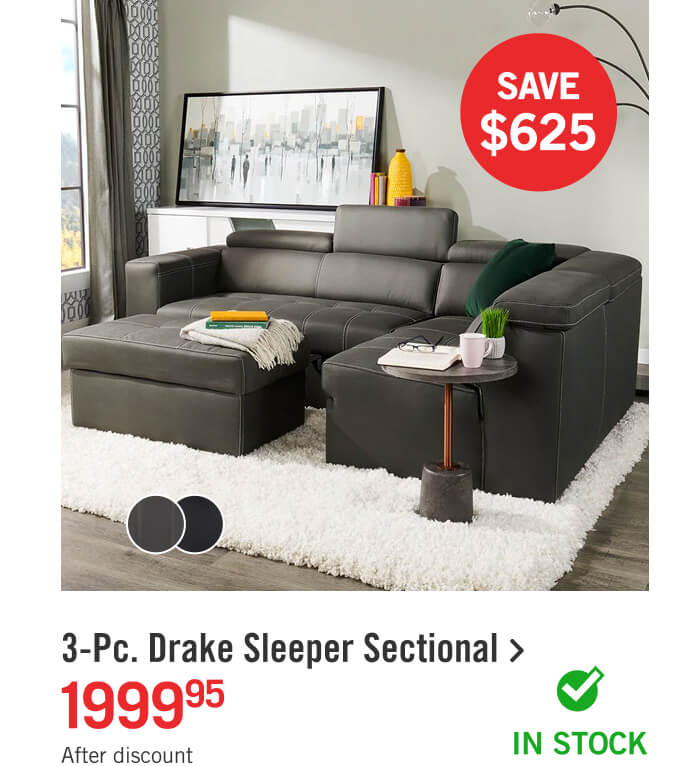 3-Pc. Drake Sleeper Sectional.