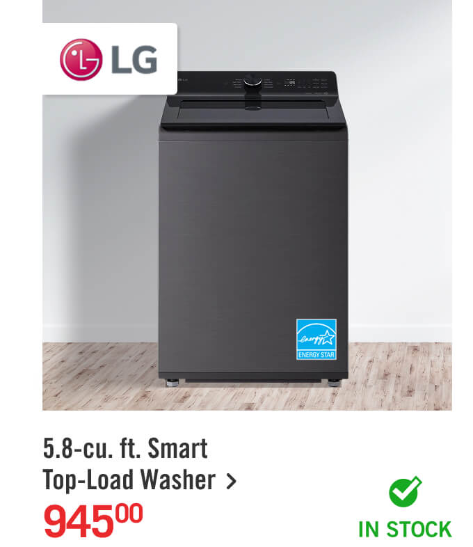 5.8-cu. ft. Smart Top-Load Washer.