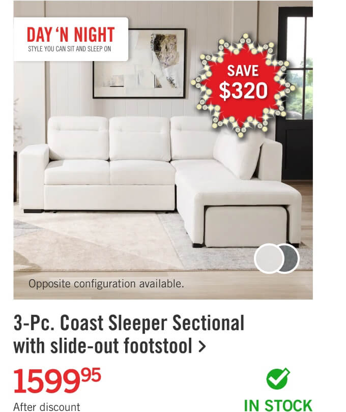 3-Pc. Coast Sleeper Sectional.