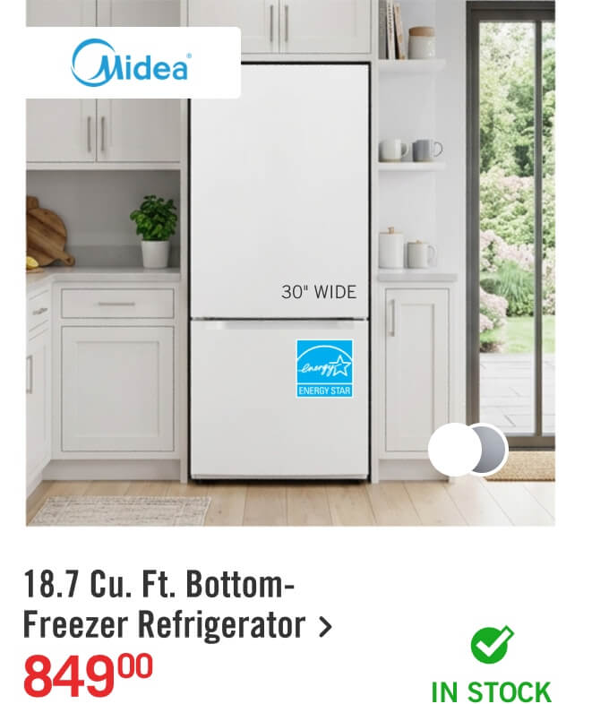 18.7 Cu. Ft. Bottom-Freezer Refrigerator.