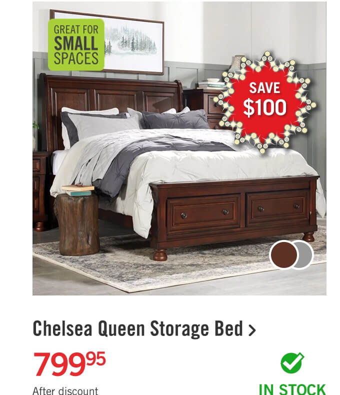 Chelsea Queen Storage Bed.