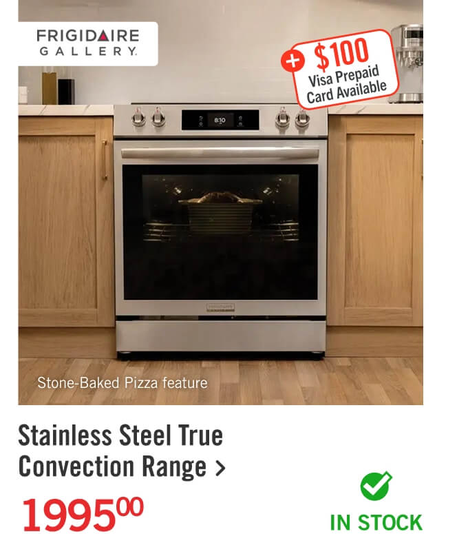 Stainless Steel True Convection Range.