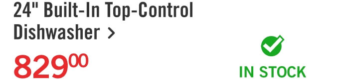 24" 48 dBA Built-In Top-Control Dishwasher.