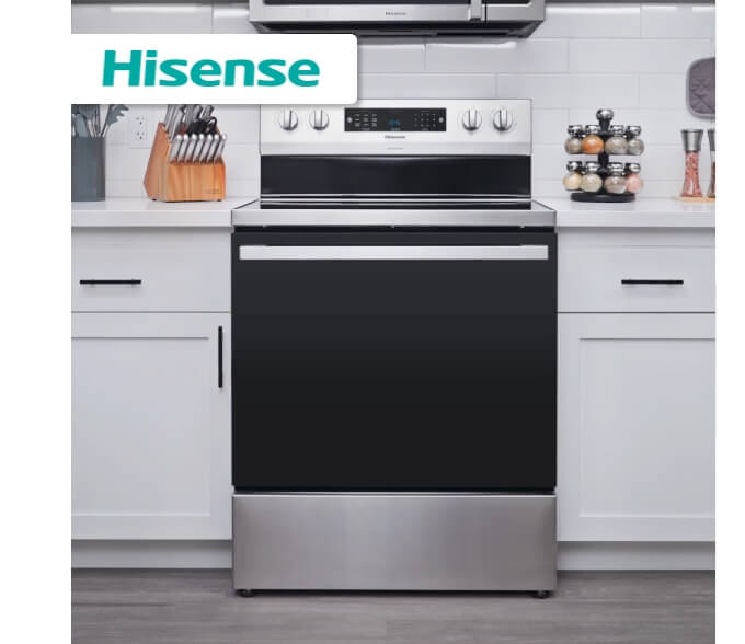 30" 5.8 Cu. Ft. 5-Element Electric Range with True Convection.
