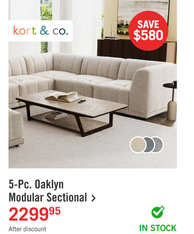 5-Pc. Oaklyn Modular Sectional.