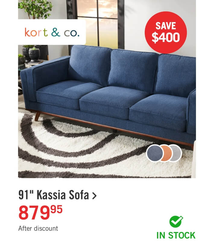 91" Kassia Sofa.