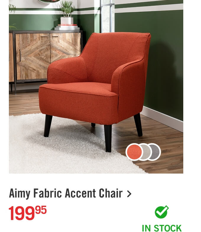 Aimy Linen Look Fabric Accent Chair.