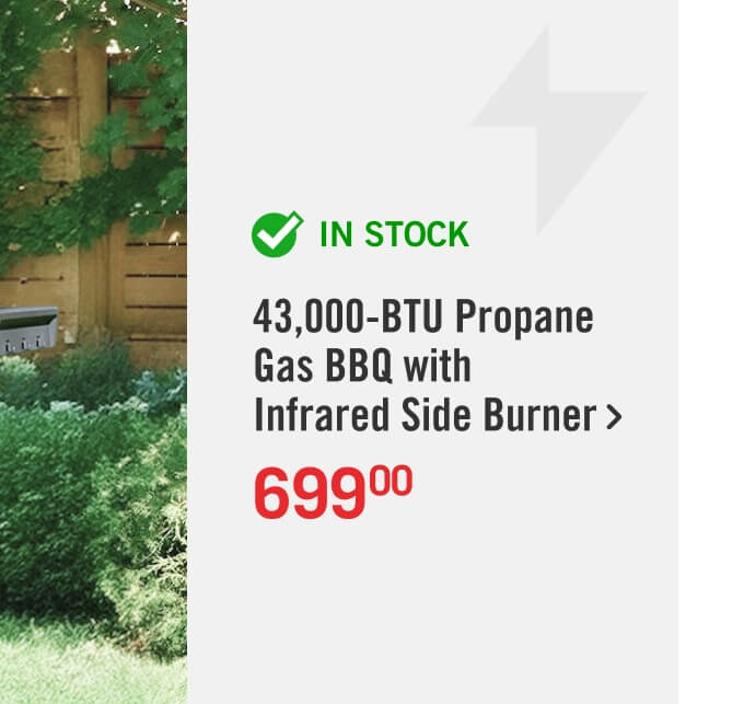 43,000-BTU Propane Gas BBQ.