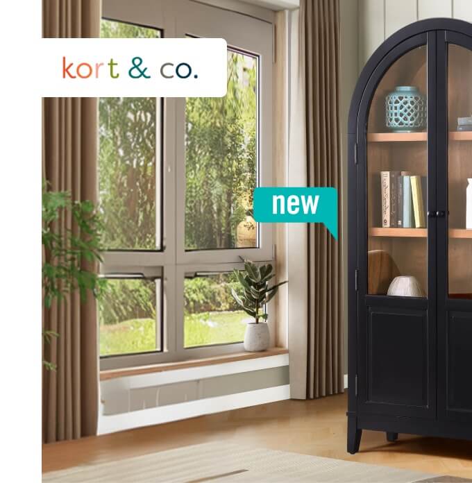 Aeris Arched Curio Cabinet.