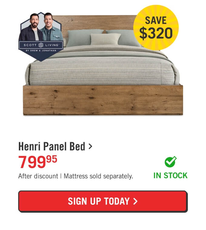 Henri Panel Bed.